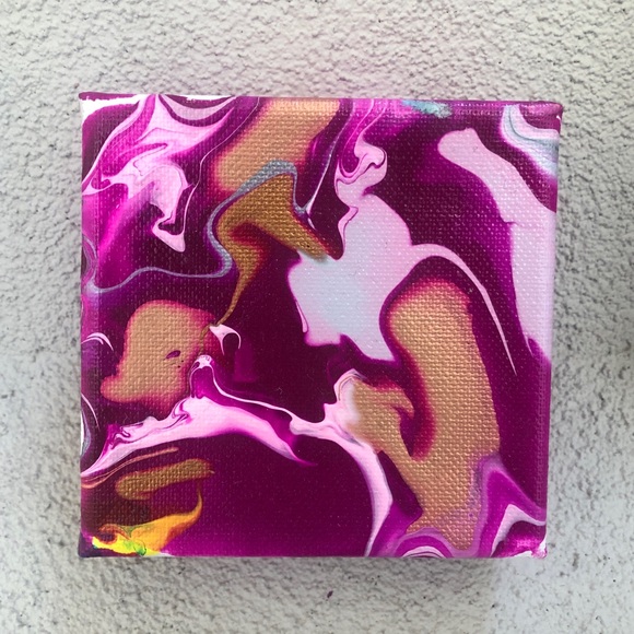 Other - 4” x 4” Acrylic Painting for Home Decor 🌊